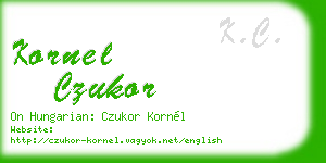 kornel czukor business card