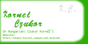 kornel czukor business card